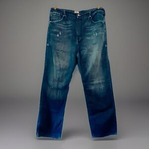 Phat Farm Jeans Mens 38 x 34 Vtg 90s Y2K Distressed Streetwear Libra Cut Hip Hop